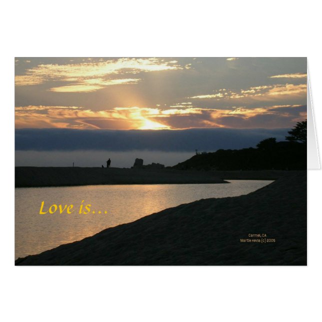 California Coastline - Love is Us - Card (Front Horizontal)