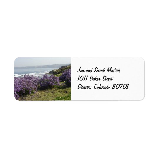 California Coastline Scenic Return Address Label