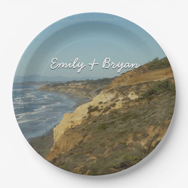 California Coastline Scenic Travel Landscape Paper Plate (Front)