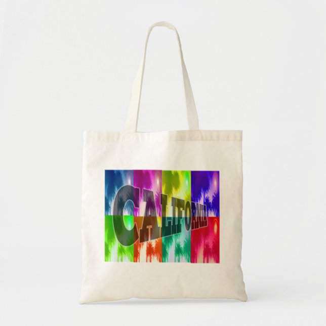 "California" Colourful Palms Bag (Front)