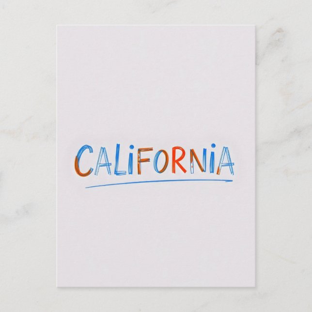 California Comic Style Postcard (Front)