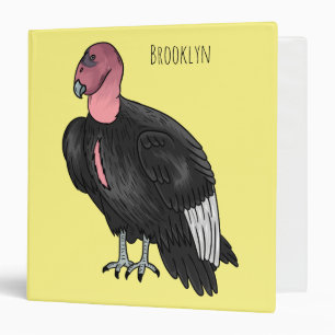 California condor bird cartoon illustration  binder