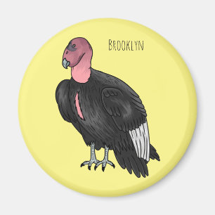 California condor bird cartoon illustration magnet