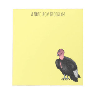 California condor bird cartoon illustration  notepad