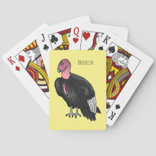 California condor bird cartoon illustration  playing cards
