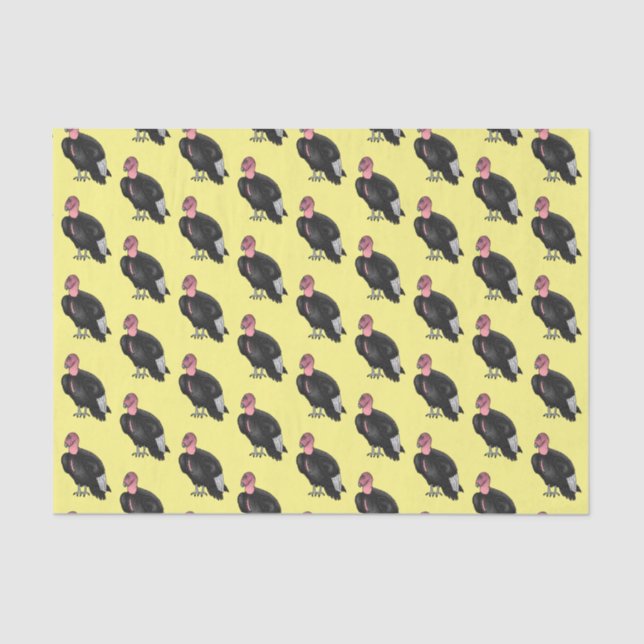 California condor bird cartoon illustration  tissue paper (Front)