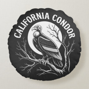 California condor for men and women round pillow