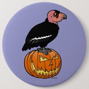 California Condor Halloween 6 Inch Round Button