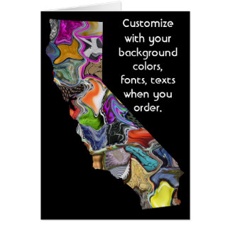 California Customize colourful card how you want