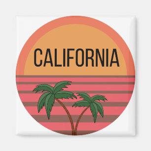 California Cute Design Ideas Pattern Sunset Palms Magnet