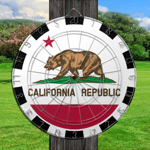 California Dartboard USA & Californian Flag /game