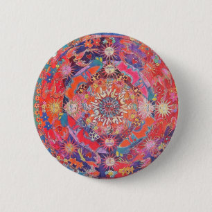 California Daz e Mandala 2 Inch Round Button