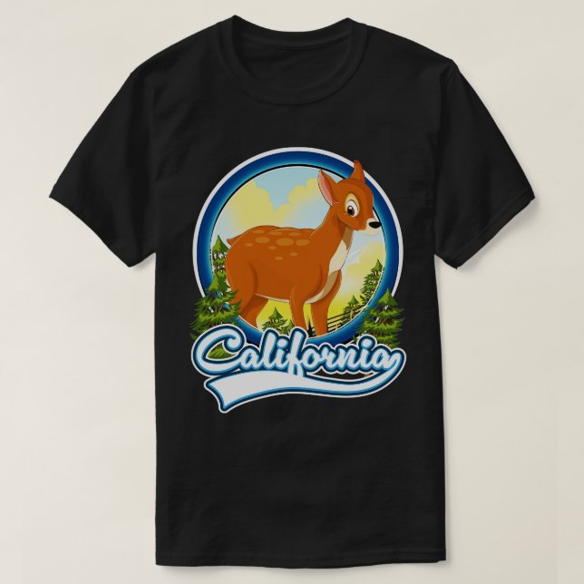 California Deer travel T-Shirt (Design Front)