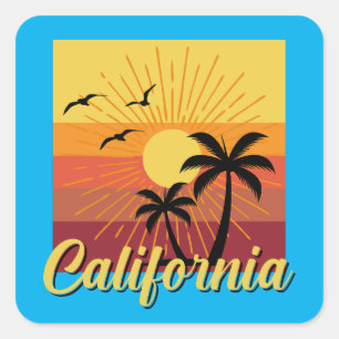 California Design - Stickers Carré