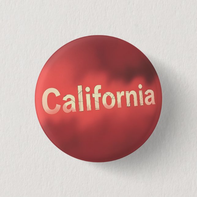 California Dream Vibes 1 Inch Round Button (Front)