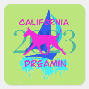 California Dreamin 2023 AHTCA National Shirts Square Sticker