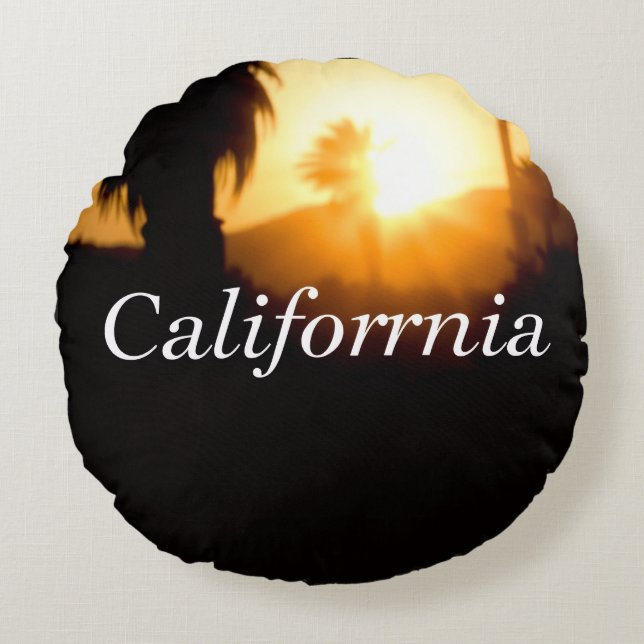 California Dreamin’ Round Pillow (Front)