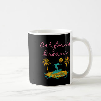 California Dreamin Surfing Retro Dreaming Coffee Mug