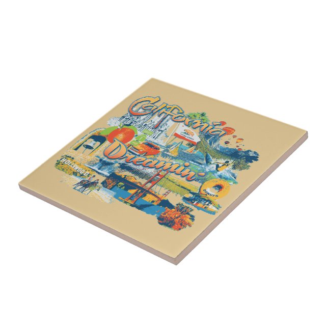 California Dreaming Home Decor Tile (Side)
