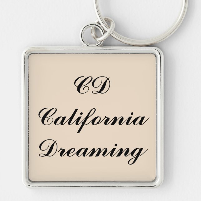 California Dreaming Monogram Keychain (Front)