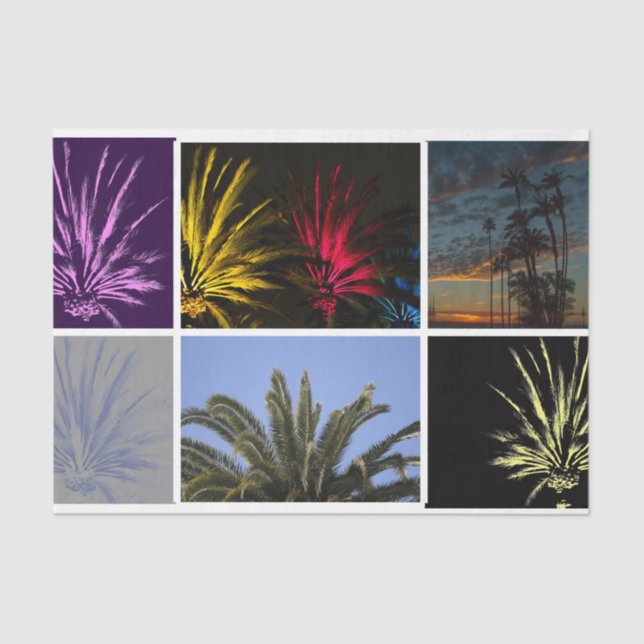 California Dreaming Palm Tree Decoupage Photo  Tissue Paper (Front)