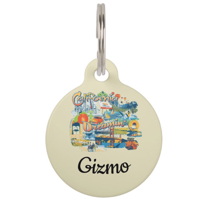 California Dreaming Pet Tag (Front)