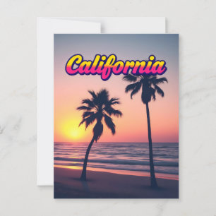 California Dreaming Postcard – Vintage Travel Vibe