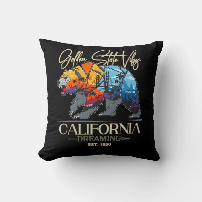 CALIFORNIA DREAMING THROW PILLOW (Front)