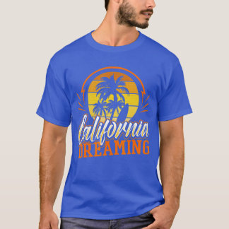 California Dreaming  Vintage Retro 70s Skyline Sur T-Shirt