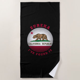 CALIFORNIA EUREKA STATE FLAG BEACH TOWEL