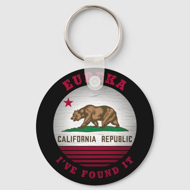 CALIFORNIA EUREKA STATE FLAG KEYCHAIN (Front)