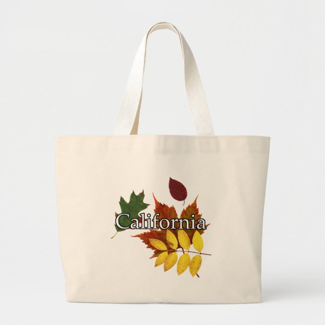CALIFORNIA FALL COLORS LARGE TOTE BAG (Front)