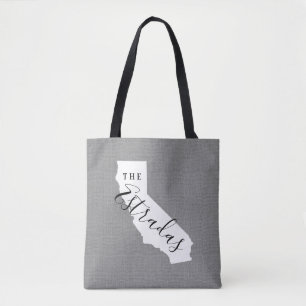 California Family Monogram State Tote Bag