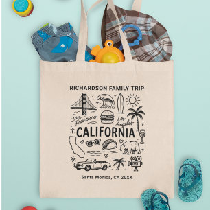 California Family Trip Custom Matching Tote Bag