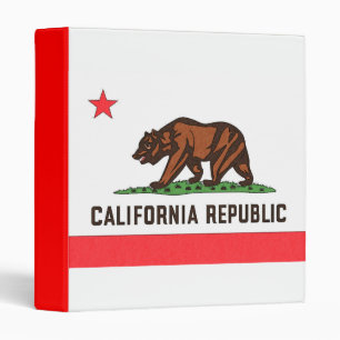 CALIFORNIA FLAG 1" Ring Binder