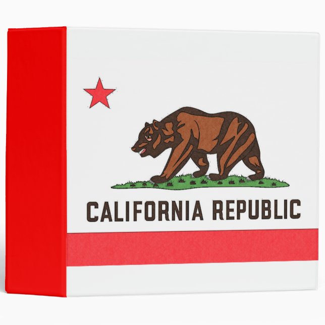 CALIFORNIA FLAG 2" Ring Binder (Front/Spine)
