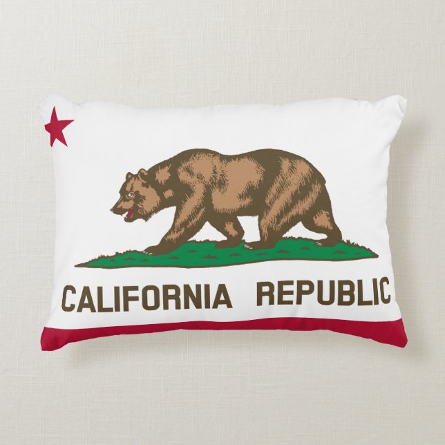 CALIFORNIA FLAG ACCENT PILLOW (Front)