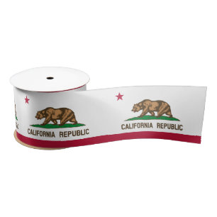 California Flag & America States USA travel/sports Satin Ribbon