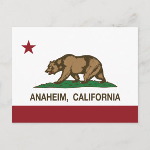 california flag anaheim postcard