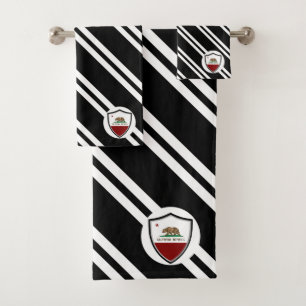 California flag bath towel set