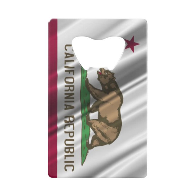 California Flag Bottle Opener Credit Card Size Credit Card Bottle Opener (Front)