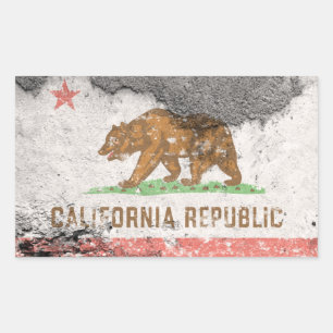 california flag brick wall sticker