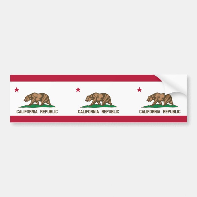 California Flag Bumper Sticker (Front)