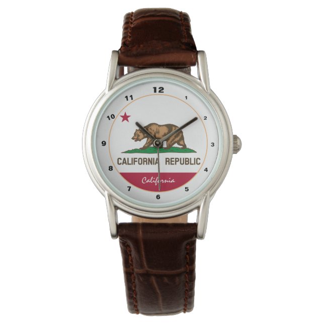California Flag & California fashion USA /design Watch (Front)