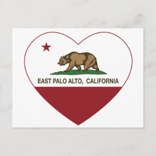 california flag east palo alto heart postcard