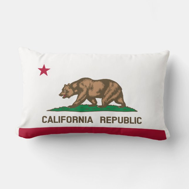 California Flag Lumbar Pillow (Front)