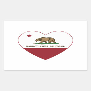 california flag mammoth lakes heart sticker