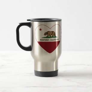 california flag monterey heart travel mug