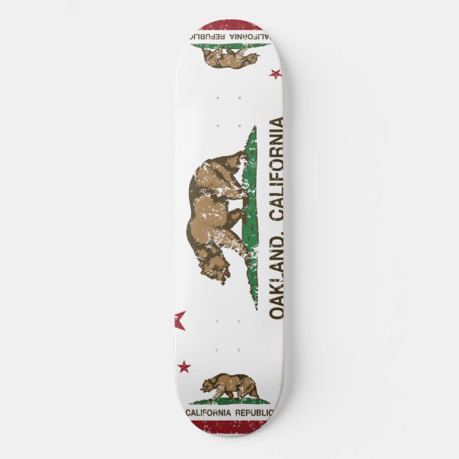 california flag oakland skateboard (Front)