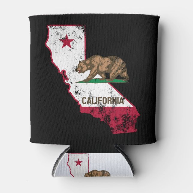 California Flag Patriotic Can Cooler (Front)